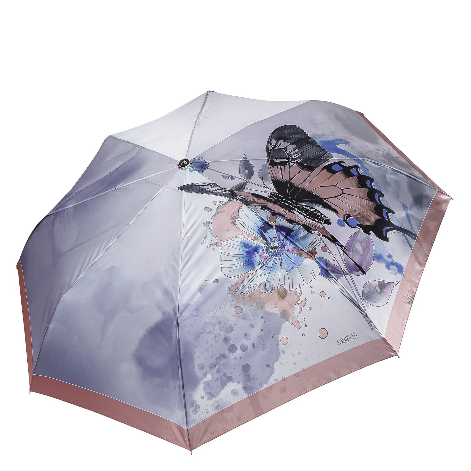 UFLS0087-12 Зонт жен. Fabretti, автомат, 3 сложения, сатин