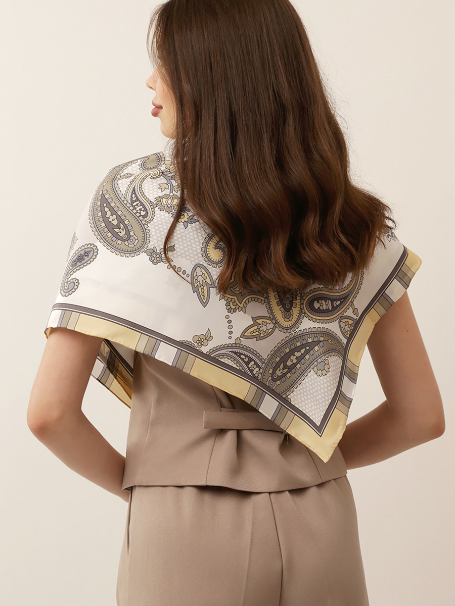 VFS0005-7 Платок жен. 100% шелк 90x90 FABRETTI