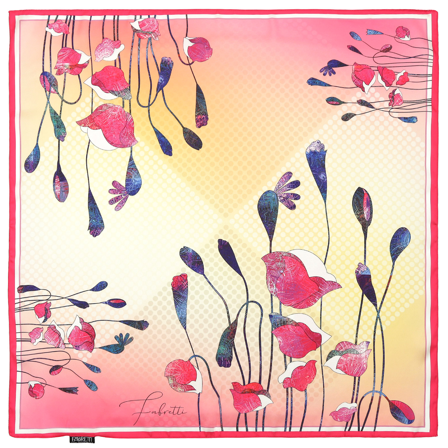 VFI0040-5 Платок жен. 100% полиэстер 70x70 FABRETTI