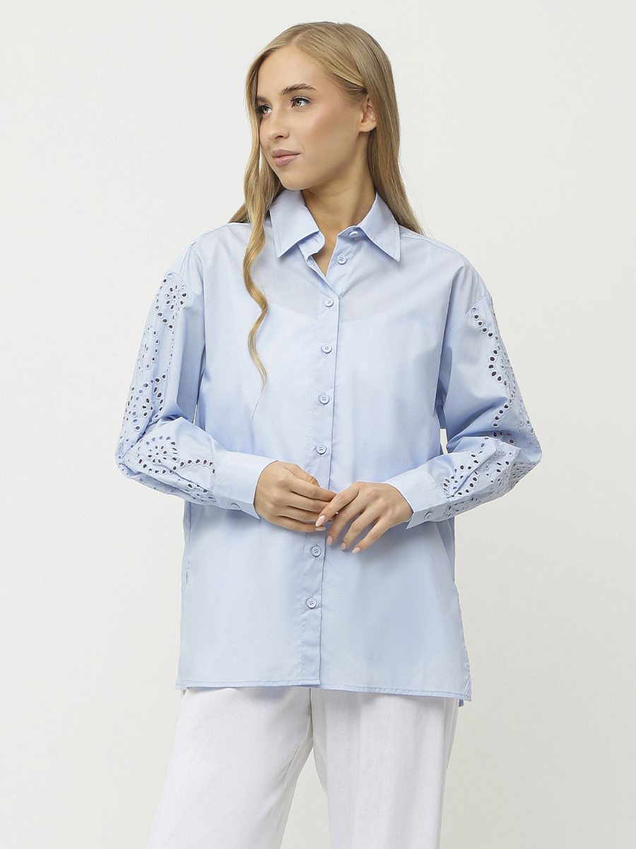 NCF57-8 FABRETTI Блуза женская 55% хлопок 45% тенсель