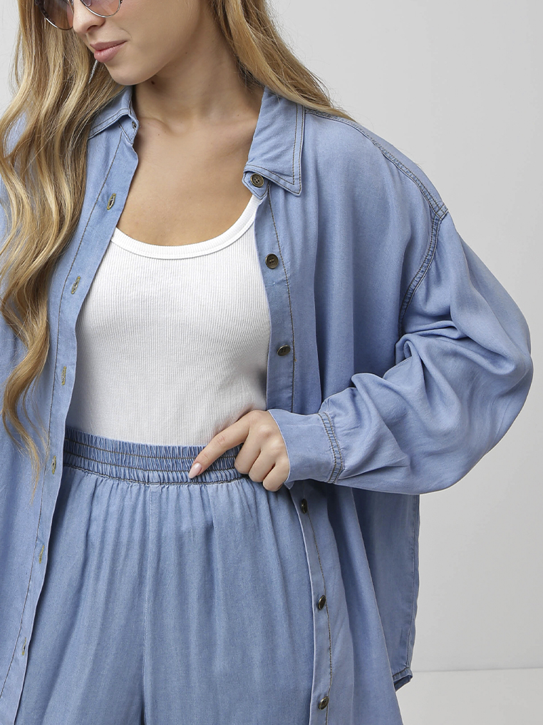 NCF62-112f FABRETTI Блузка женская 100% тенсель