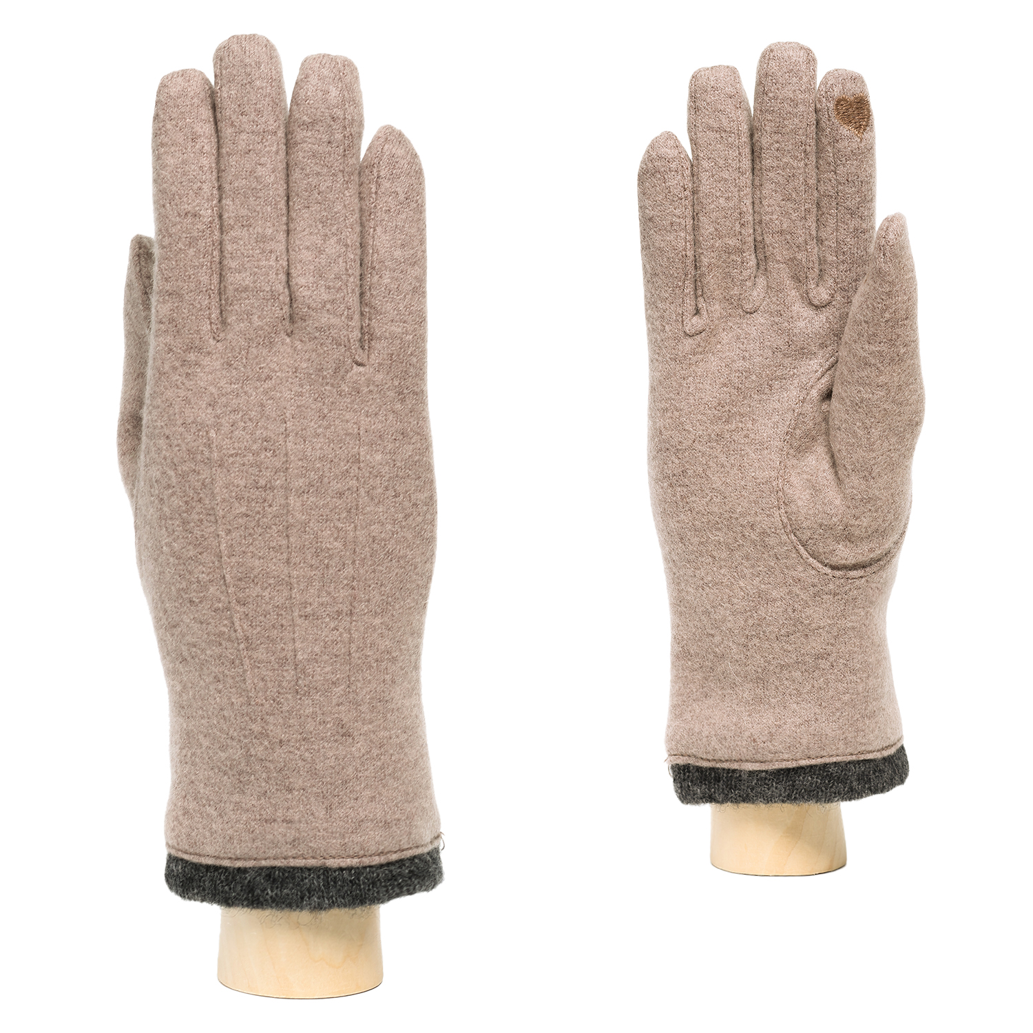 JMF65-13 FABRETTI Перчатки жен. 90% шерсть/10% эластан 