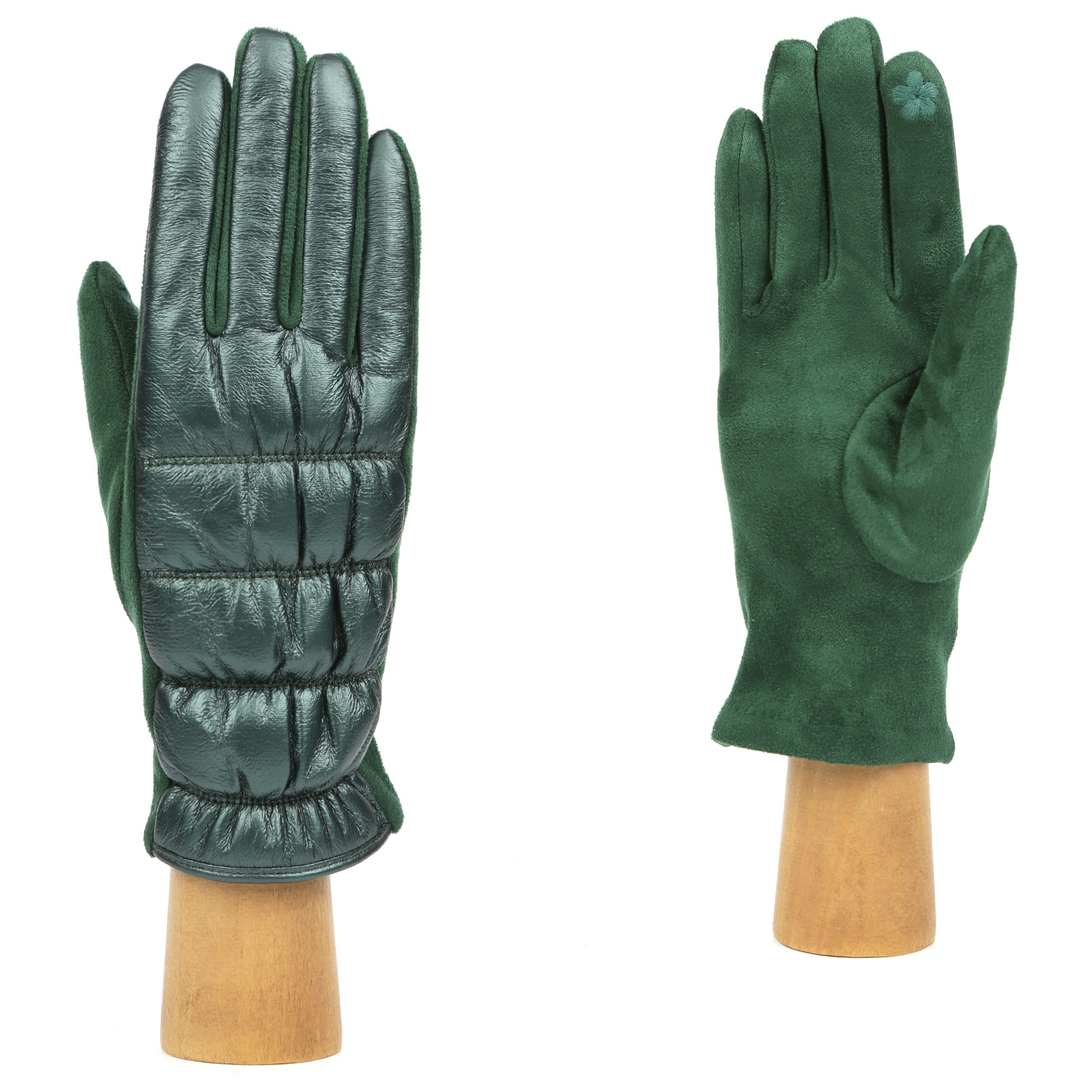 JDF10-15 FABRETTI Перчатки жен. 100%полиэстер, 90%полиэстер/10%эластан