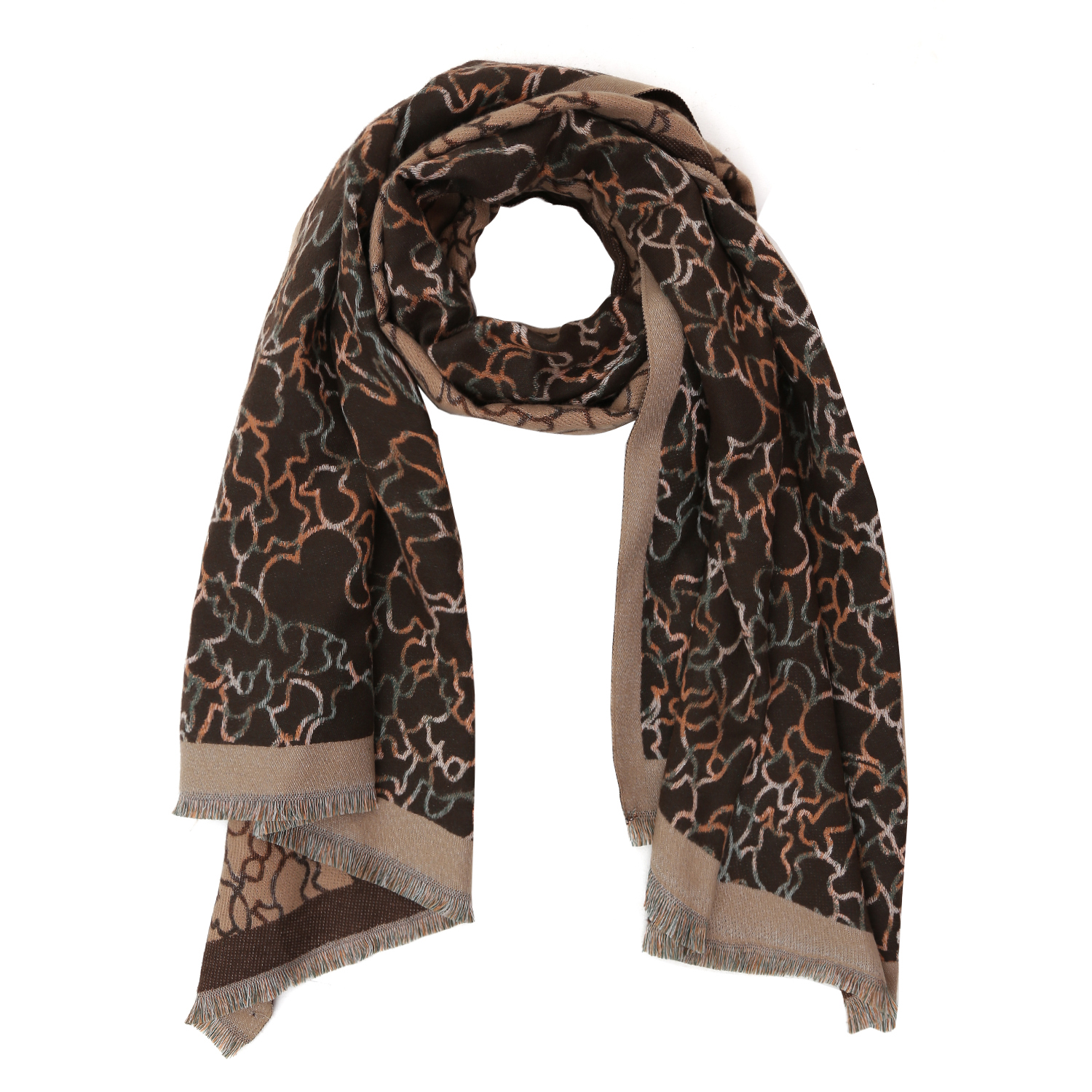 VFGI3-12 Шарф жен. 100% полиэстер 66x190 FABRETTI