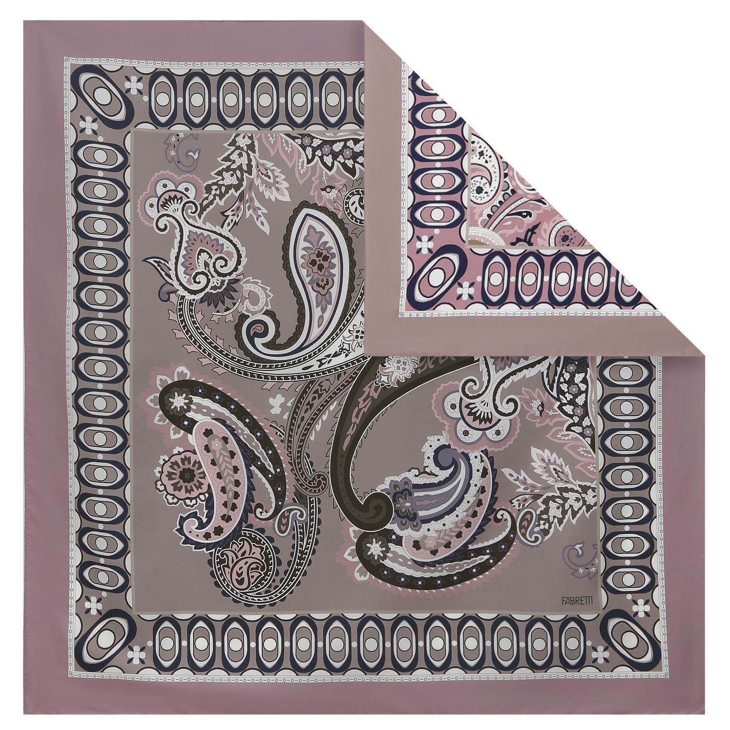 VFS6-25 Платок жен. 100% полиэстер 90x90 FABRETTI