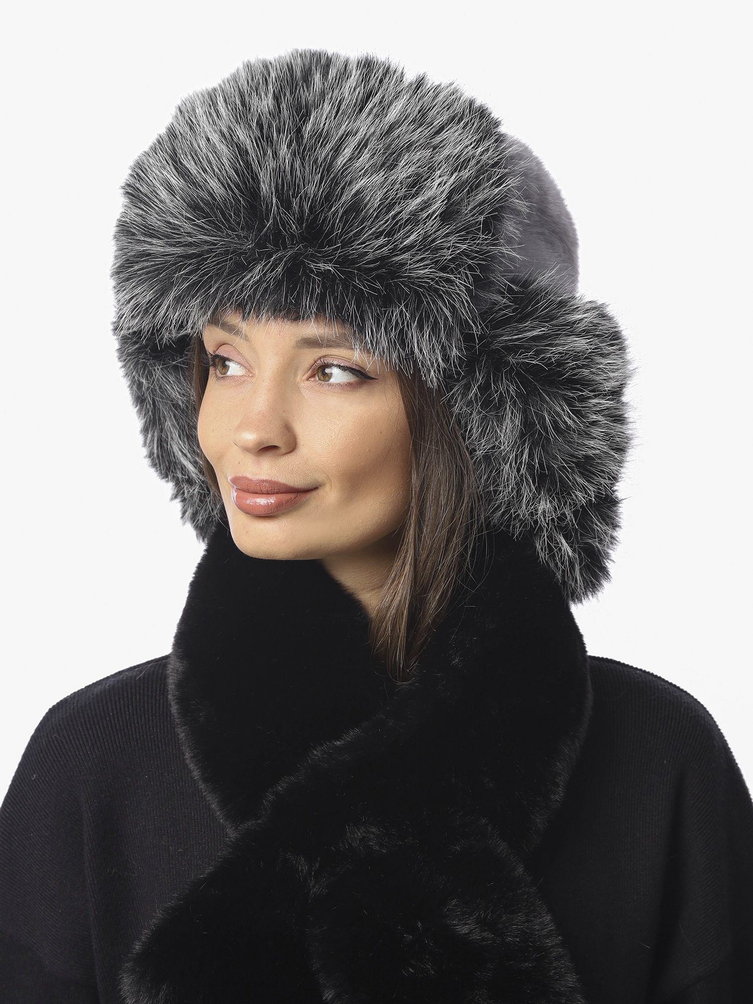 DI47-3 Fabretti Ушанка женская 100% полиэстер