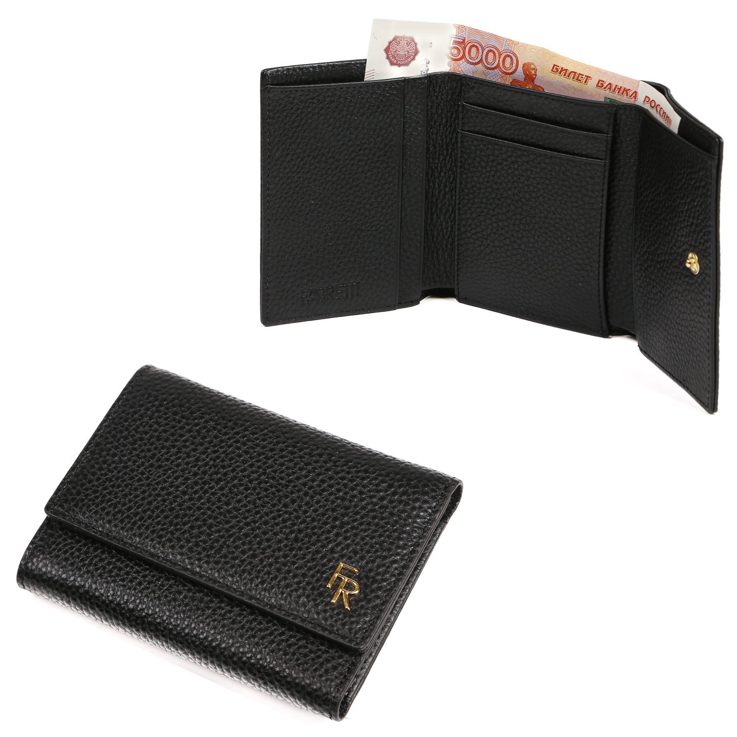 Q015D-2 FABRETTI Кошелек  жен. нат. кожа