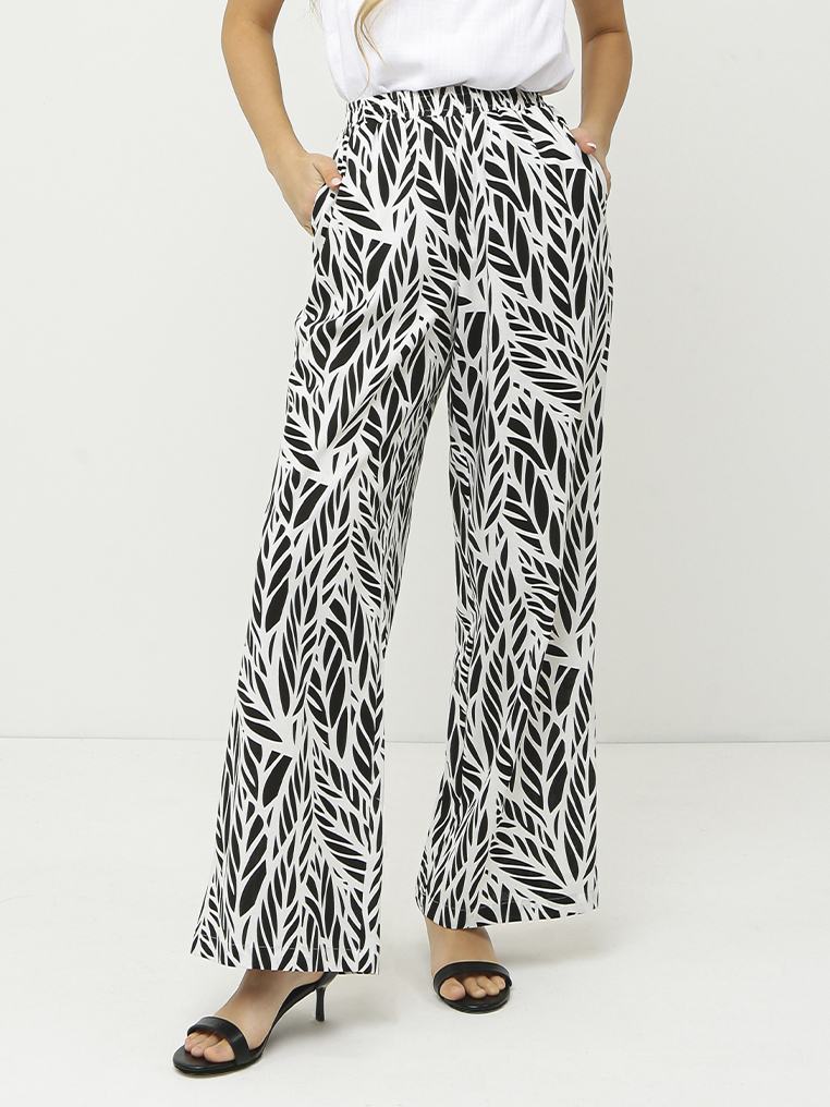 NCF79pr-1 FABRETTI Брюки женские 55% лён 45% вискоза