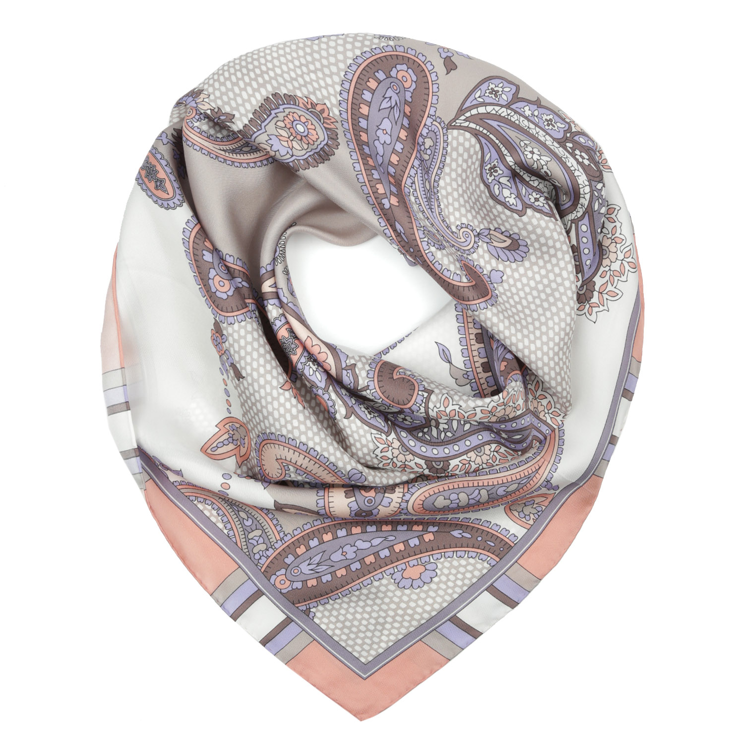 VFS0005-6 Платок жен. 100% шелк 90x90 FABRETTI