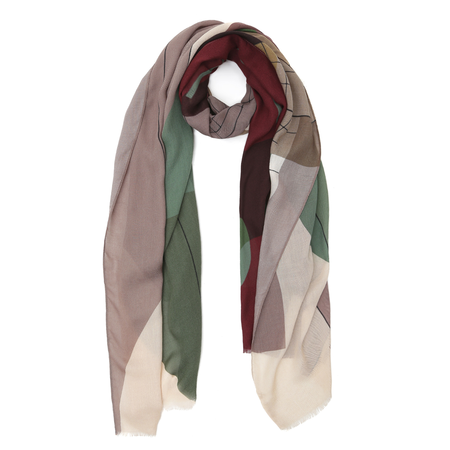 VFS1023-4 Шарф жен. 18% шерсть, 82% модал  70x180 FABRETTI