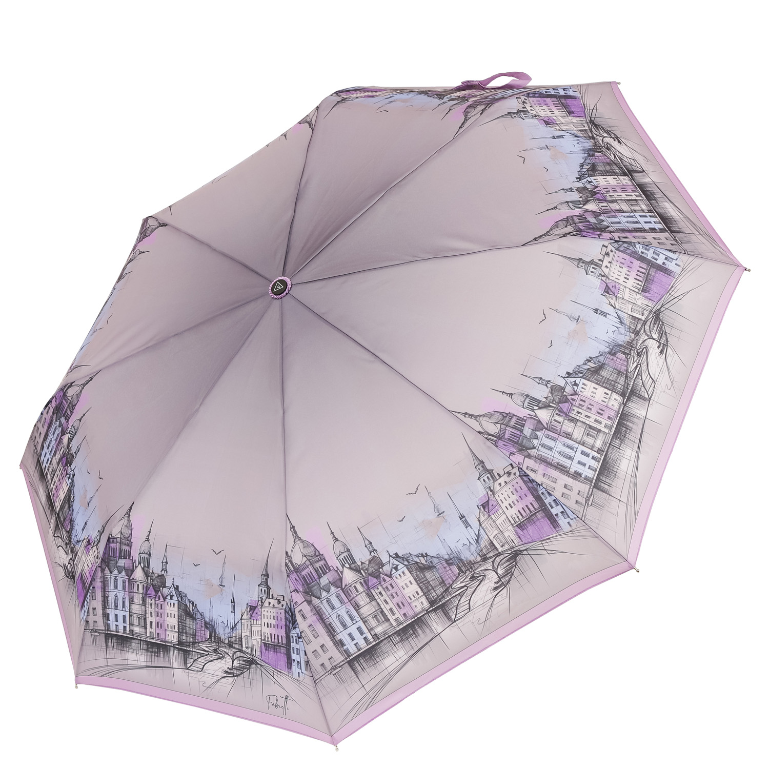 UFLR0032-3 Зонт жен. Fabretti, облегченный,  автомат, 3 сложения, эпонж