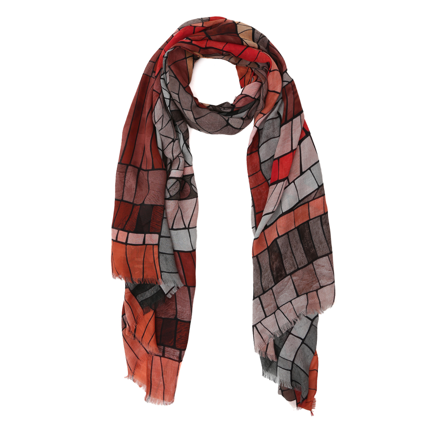 VFS1029-6 Шарф жен. 18% шерсть, 82% модал  70x180 FABRETTI