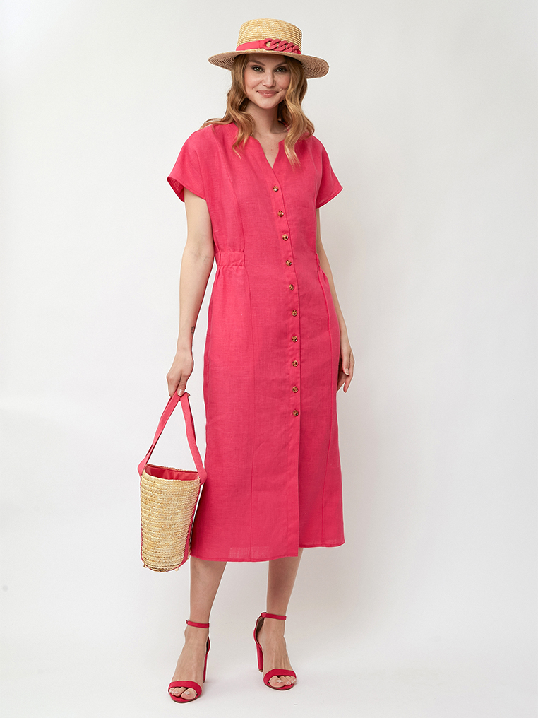 ZD81-73 FABRETTI Платье  женское 100% лён