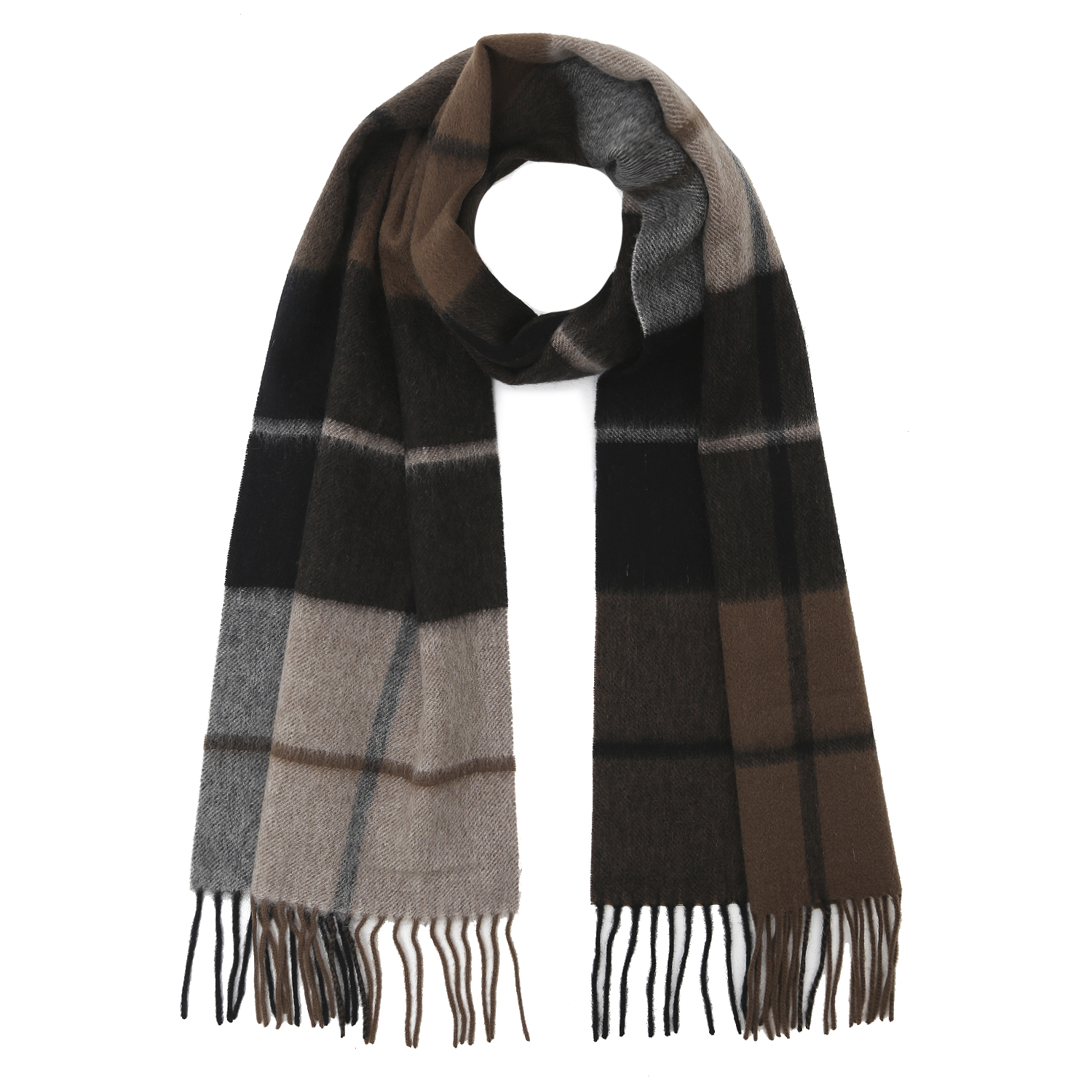 VGG1-12 Шарф муж. 100% шерсть 30x164 FABRETTI