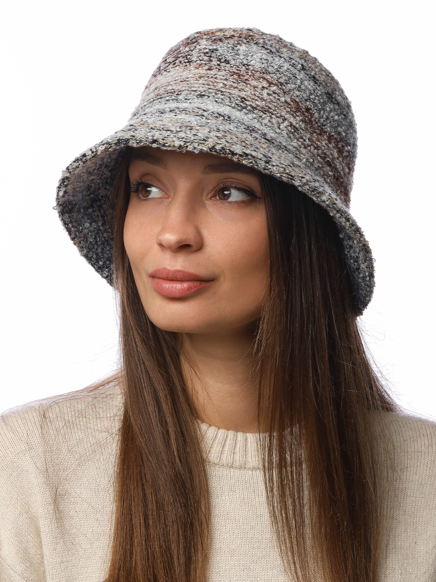 DX12-8 Fabretti Шляпа женская 15% шерсть 15% вискоза 70% полиэстер