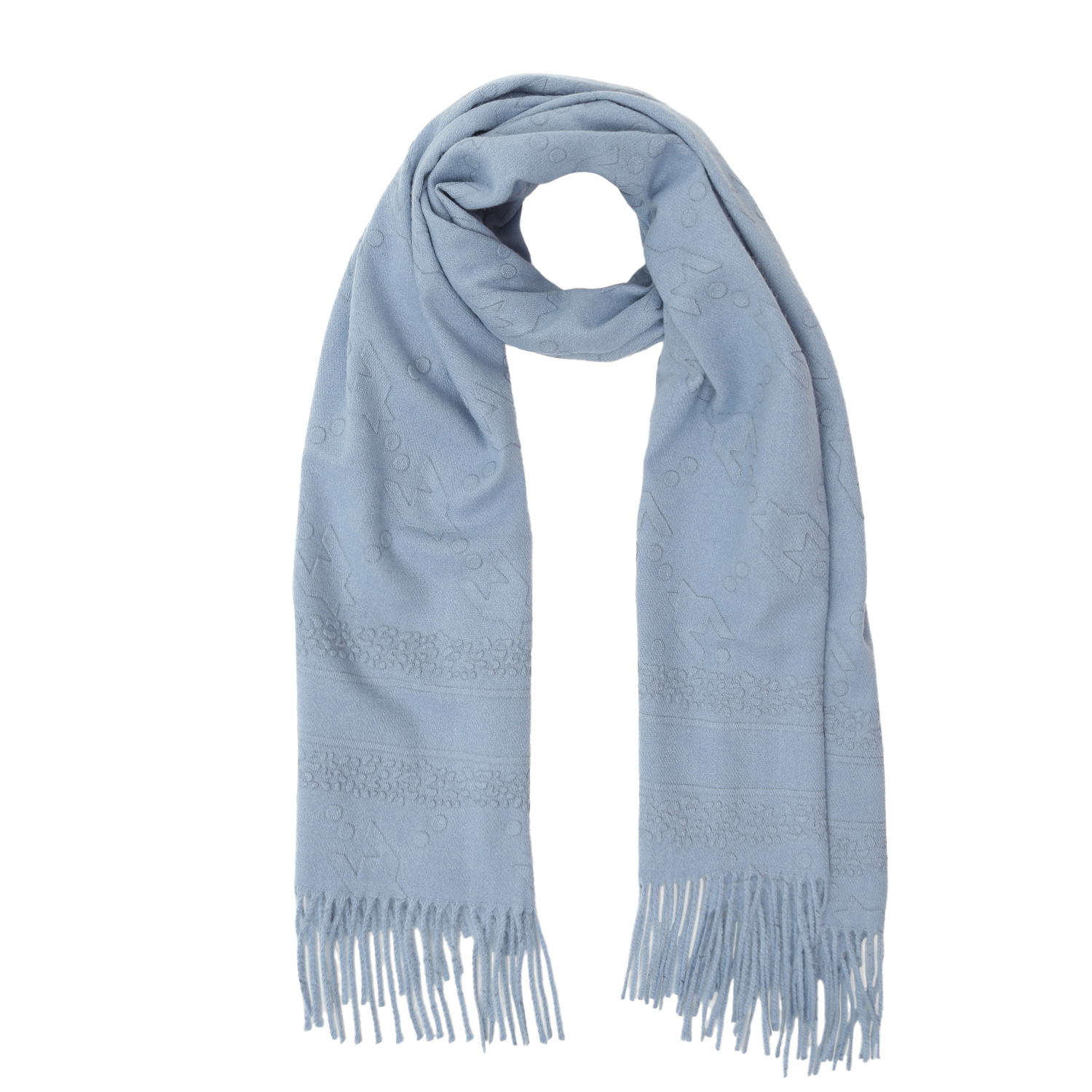 VFI4-9 Шарф жен. 45% вискоза, 55% полиэстер 67x185 FABRETTI