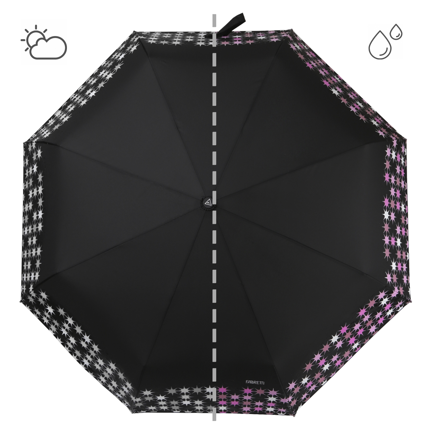 UFW0017-5 Зонт жен. Fabretti, автомат, 3 сложения, эпонж