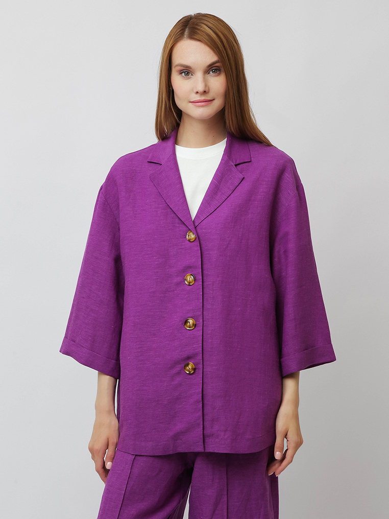 ZJ25-140 FABRETTI Блуза женская 53% лён, 47% вискоза