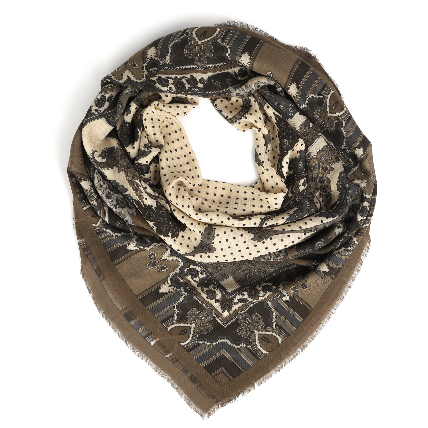 VFS1004-12 Платок жен.  15% шерсть, 85% модал разм.110х110 FABRETTI