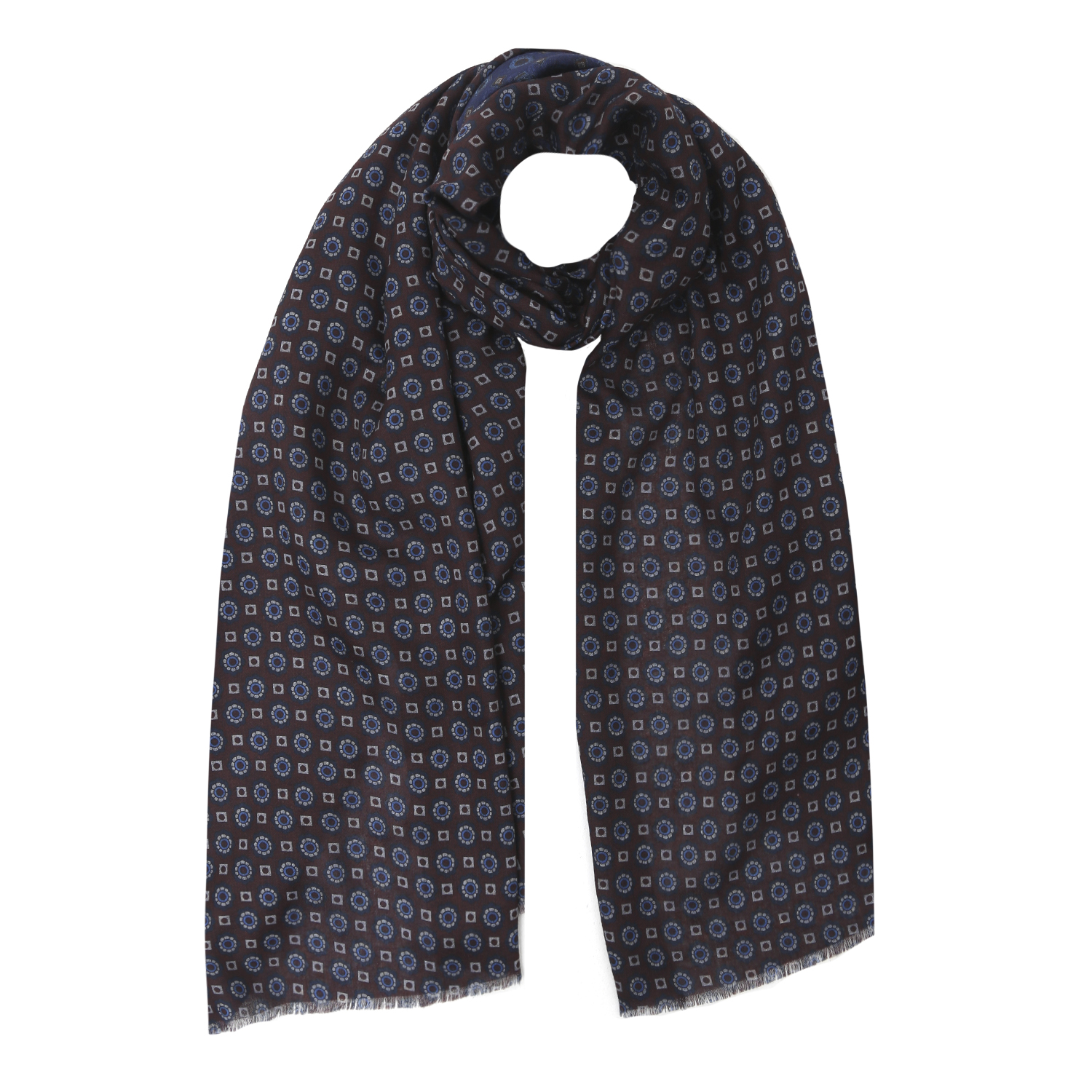 VGW5-12 Шарф муж. 100% полиэстер 70x180 FABRETTI