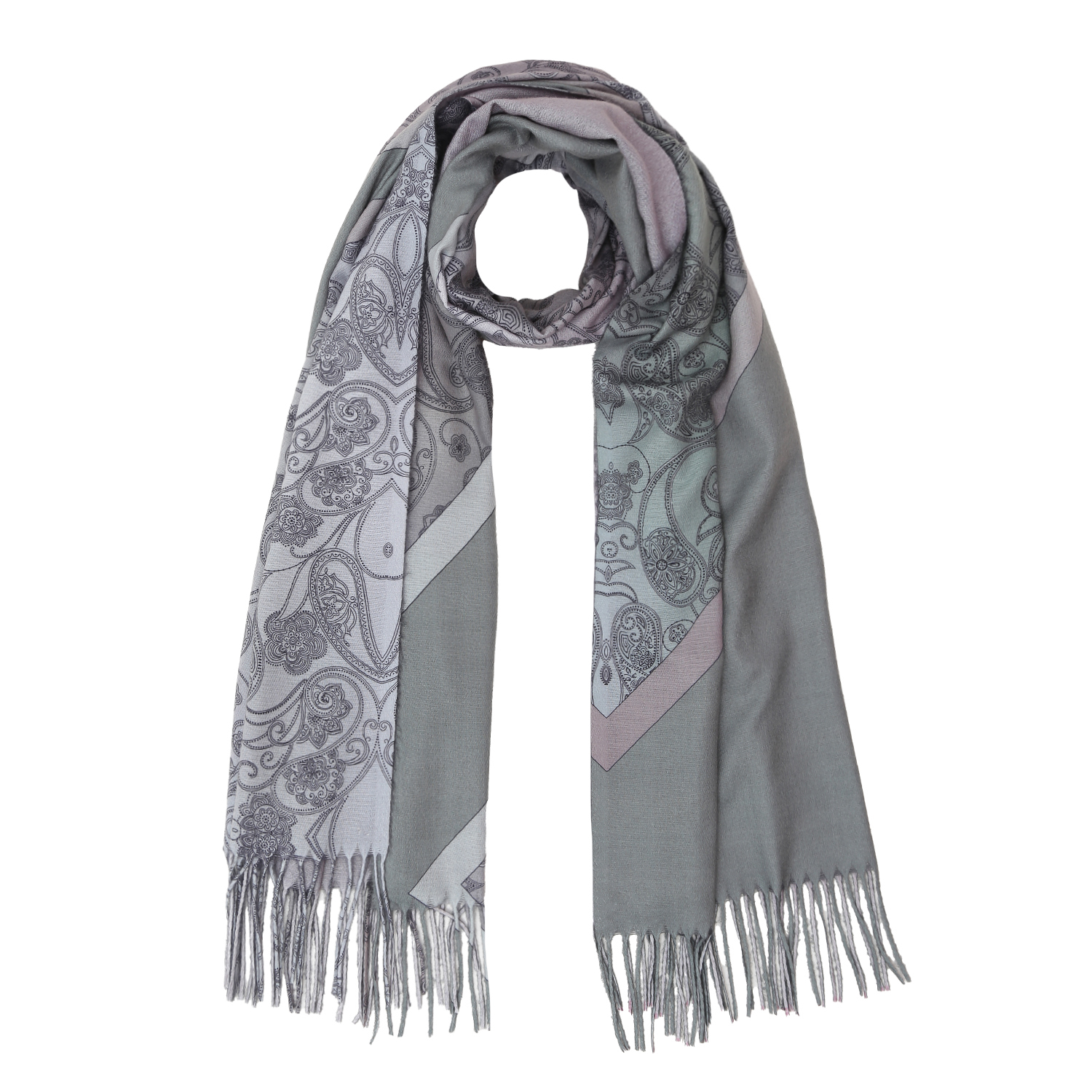 VFJ9-11 Шарф жен. 30% вискоза, 70% полиэстер 70x180 FABRETTI