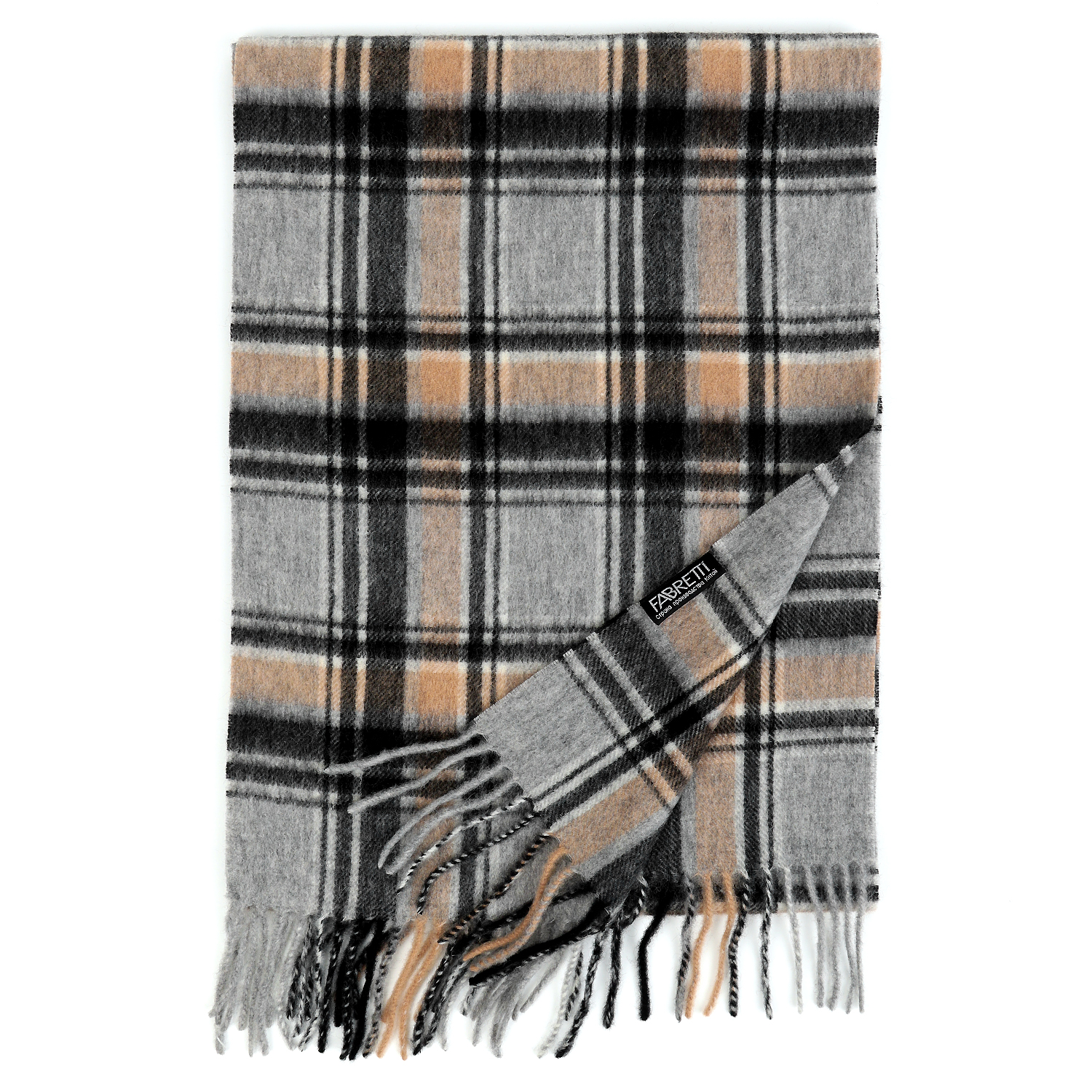 VGU1-3 Шарф муж. 100% шерсть 30x180 FABRETTI