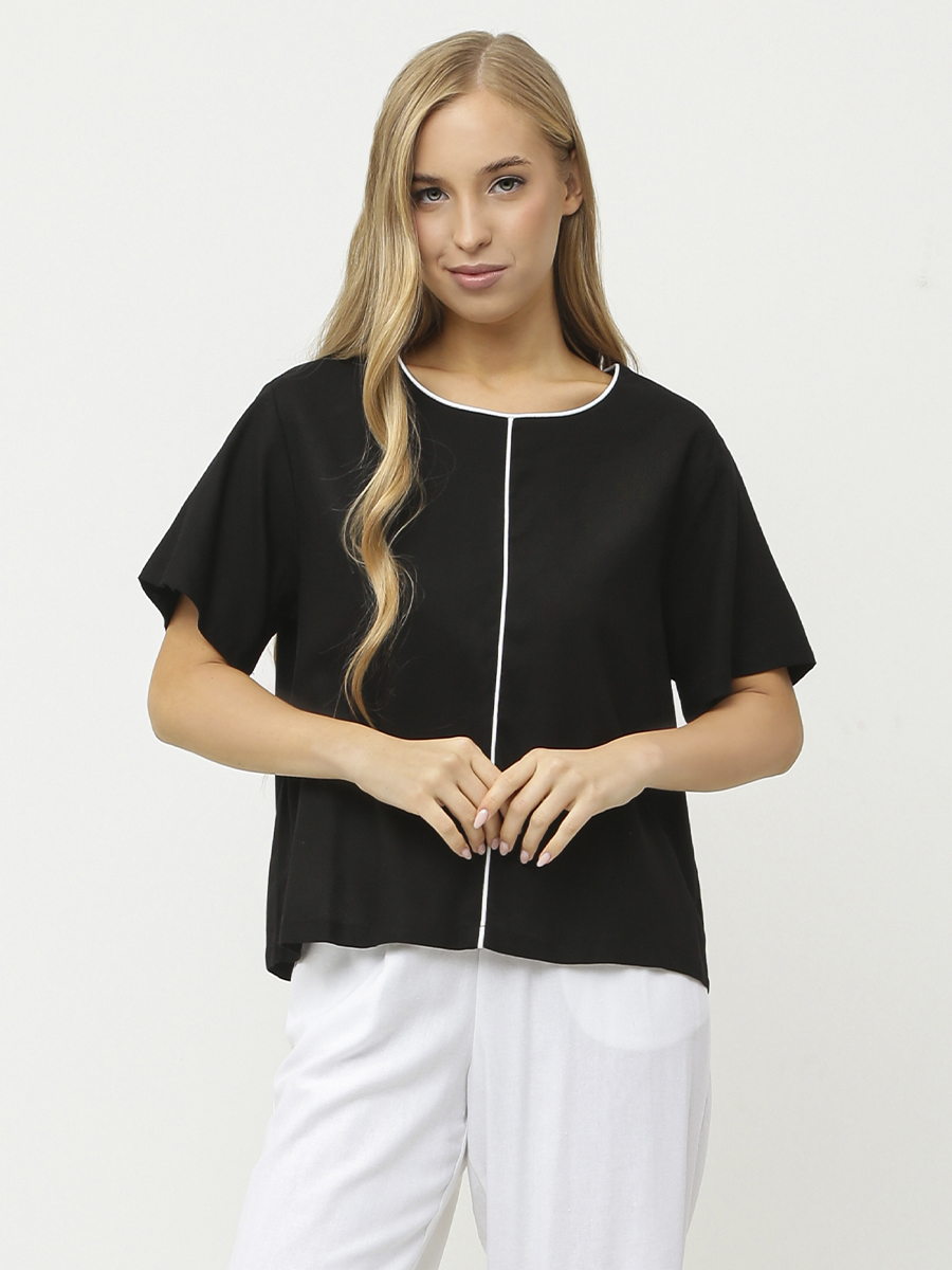 NCF101-2 FABRETTI Блуза женская 70% лён 30% вискоза