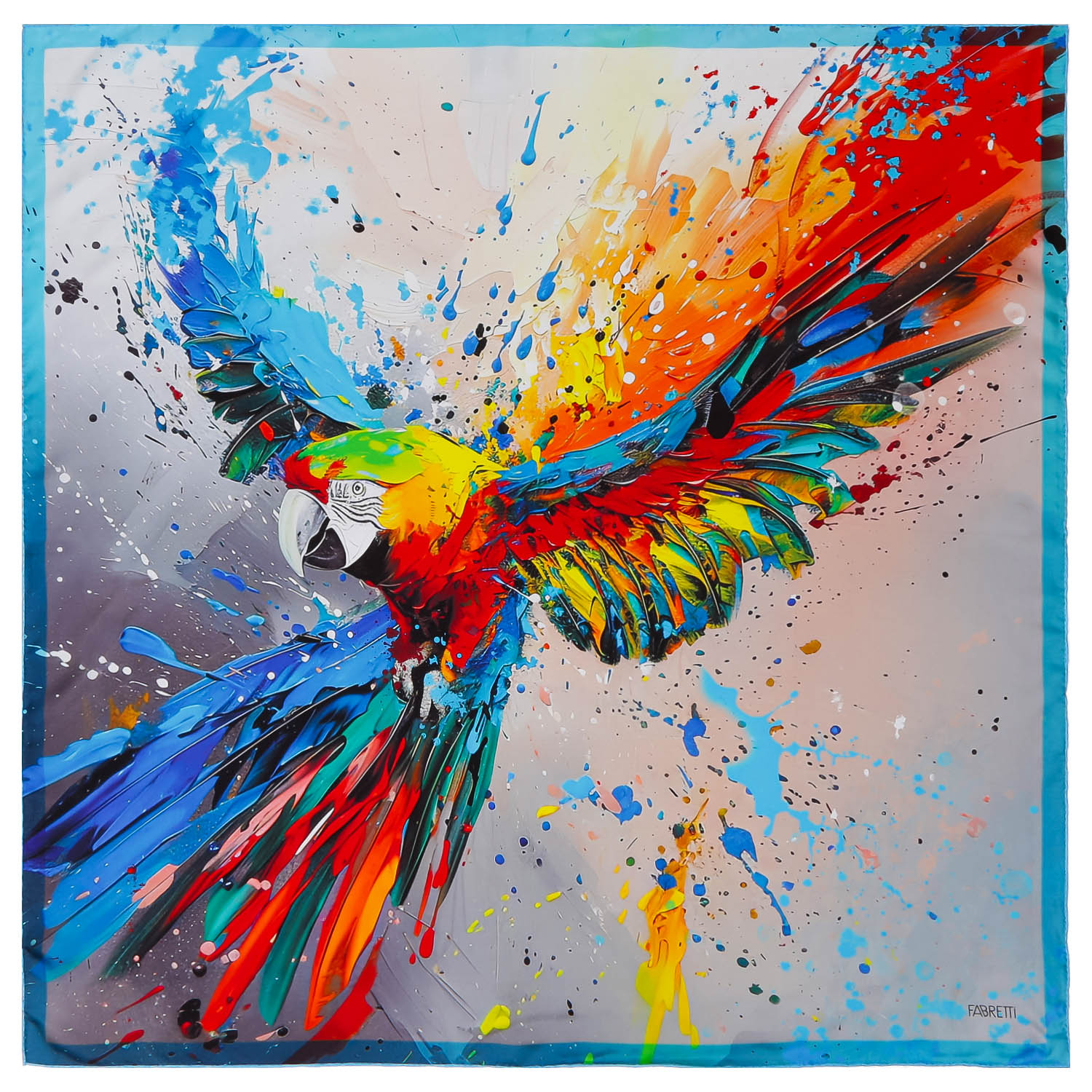 VFS0014-9 Платок жен. 100% шелк 90x90 FABRETTI