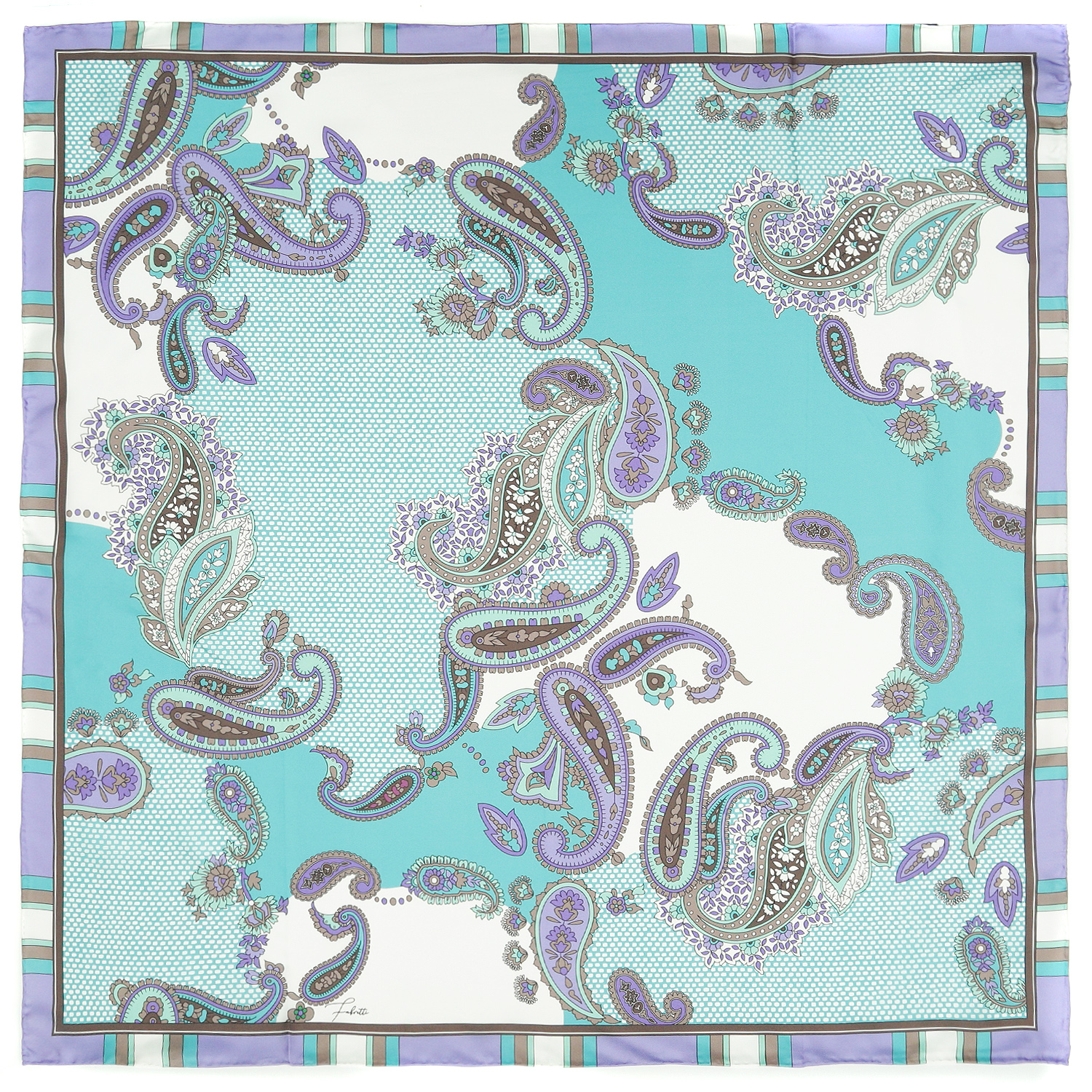 VFS0005-9 Платок жен. 100% шелк 90x90 FABRETTI