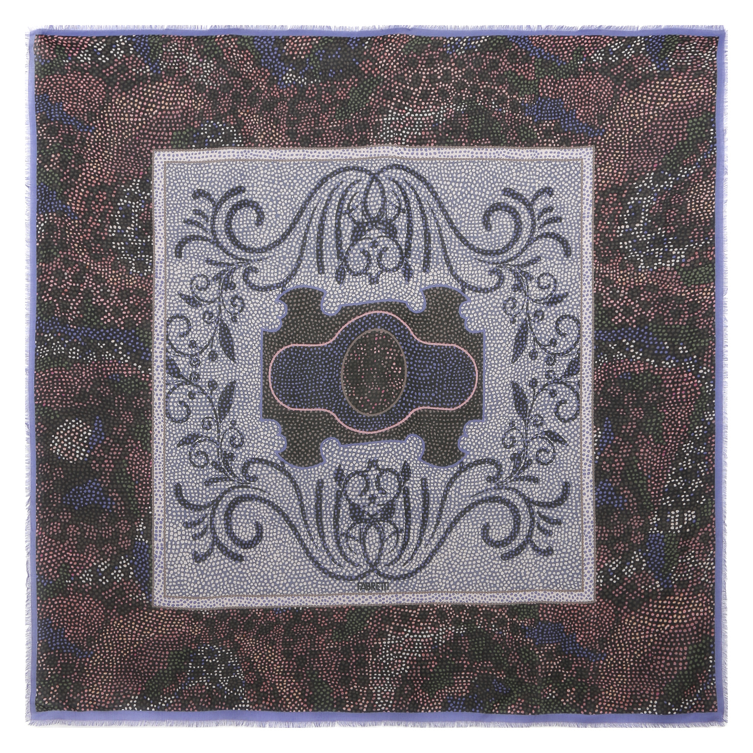 VFS1016-8 Платок жен. 18% шерсть, 82% модал  110x110 FABRETTI