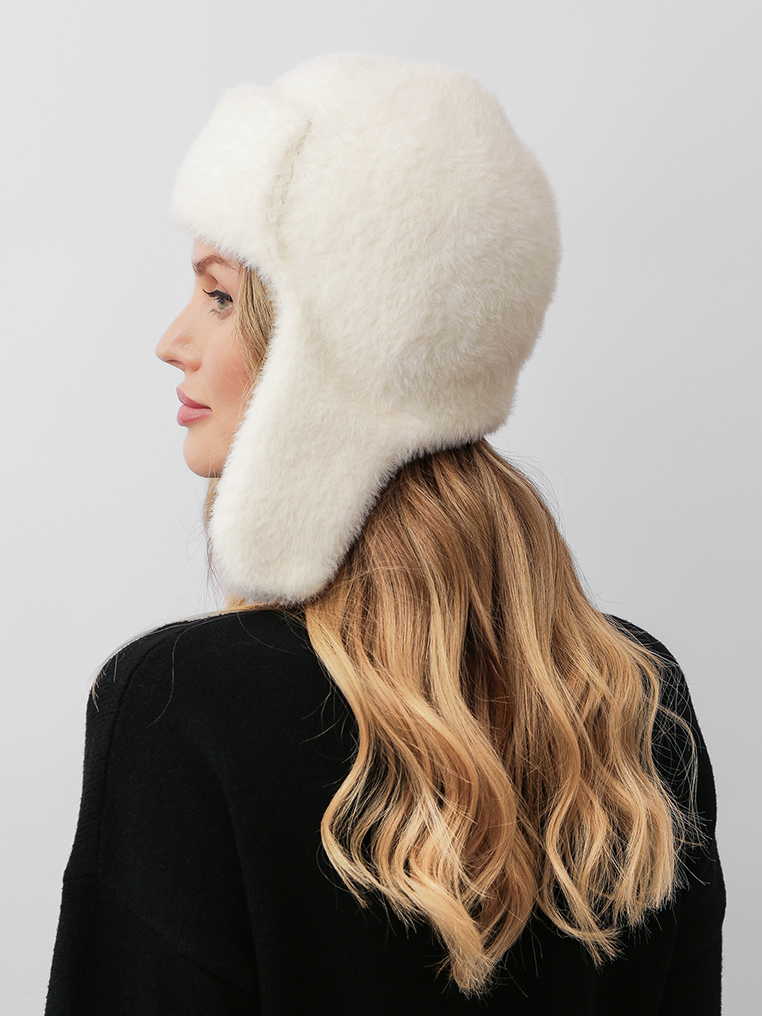 DI30-1 Ушанка жен. 100% полиэстер разм.57 FABRETTI