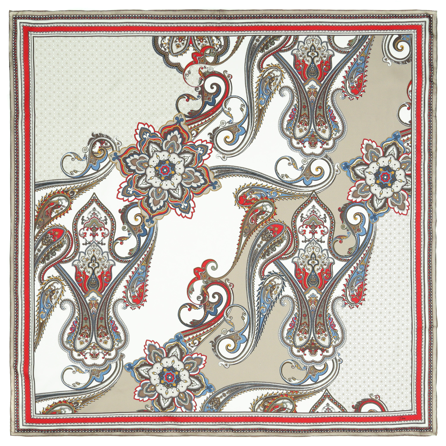 VFS0003-3 Платок жен. 100% шелк 90x90 FABRETTI