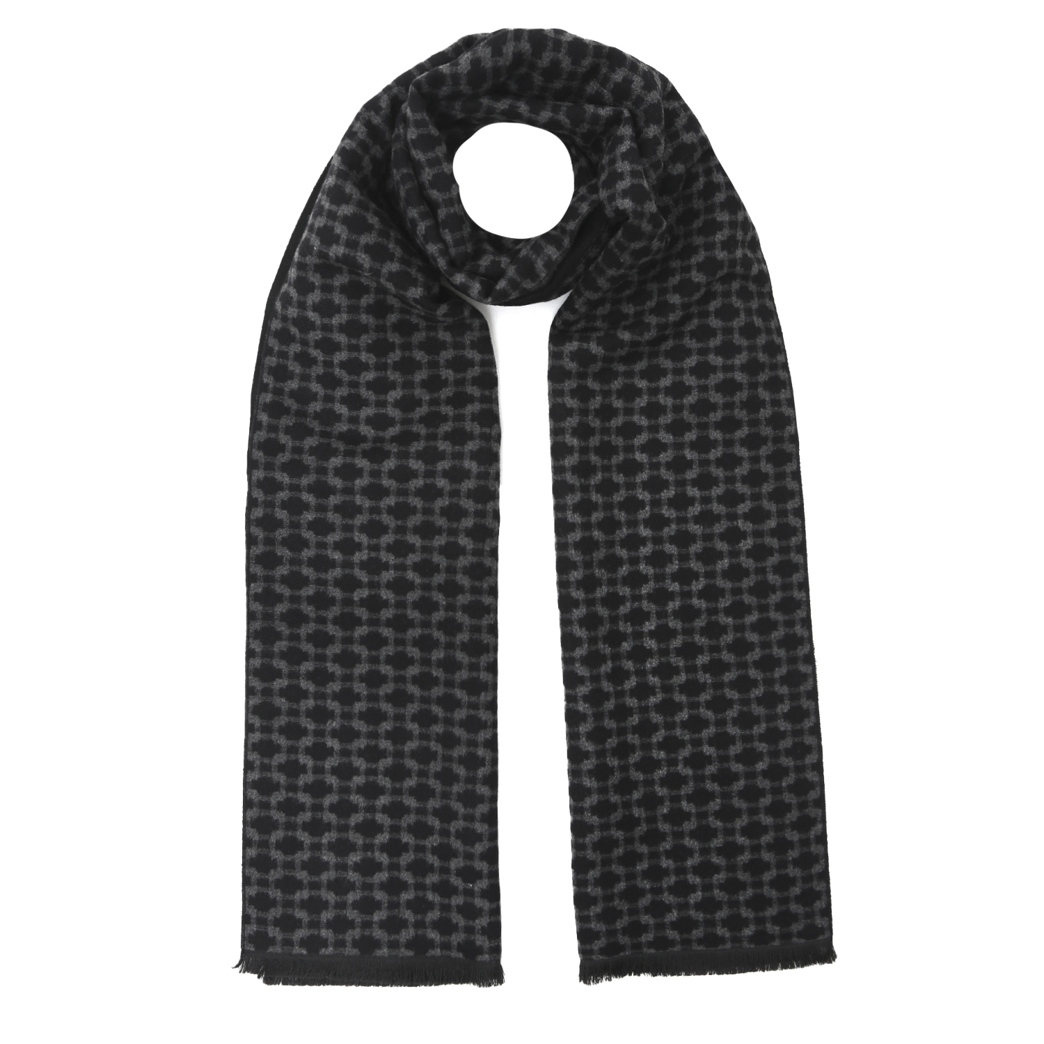 VGU5-2 Шарф муж. 85% вискоза, 15% полиэстер 35x190 FABRETTI