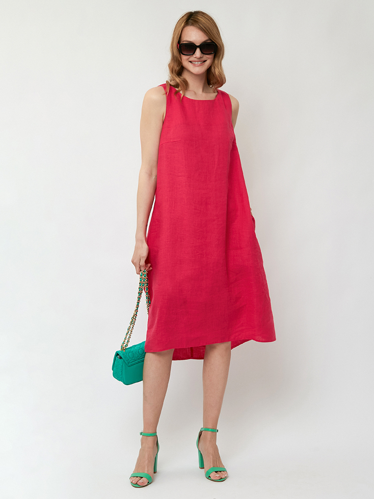 ZDKL91-73 FABRETTI Платье женское 100% лён