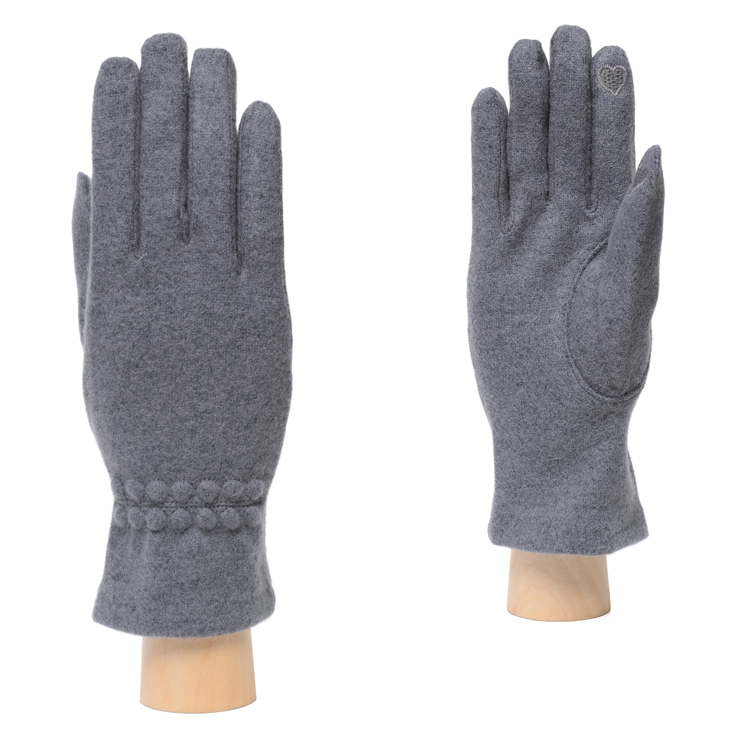 JMF69-3 FABRETTI Перчатки жен. 90% шерсть/10% эластан 