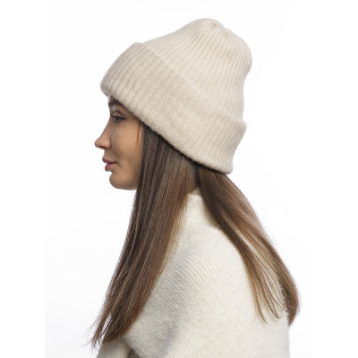 DFR82-1 FABRETTI Шапка женская 40% шерсть енота, 20% шерсть, 25% вискоза, 15% нейлон