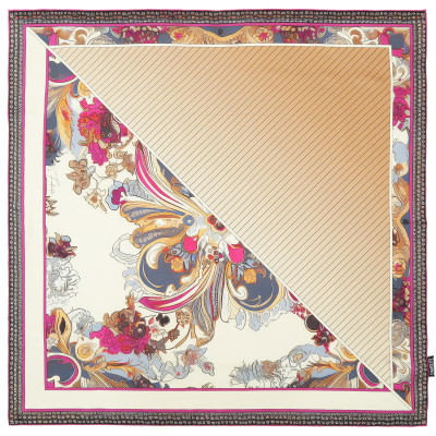 VFS0009-13 Платок жен. 100% шелк 90x90 FABRETTI
