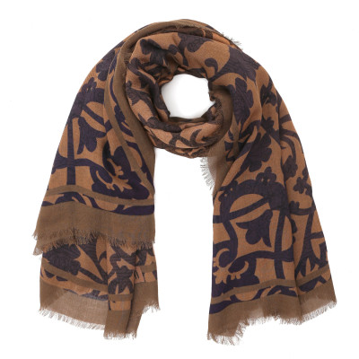 VFS1015-12 Платок жен. 18% шерсть, 82% модал  110x110 FABRETTI