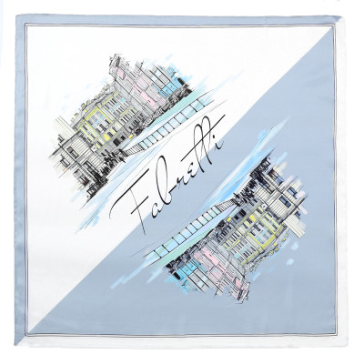 VFV7-3 Платок жен. 100% полиэстер 70x70 FABRETTI