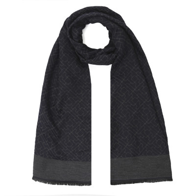 VGU12-8 Шарф муж. 50% вискоза, 30% хлопок, 20% полиэстер 45x190 FABRETTI