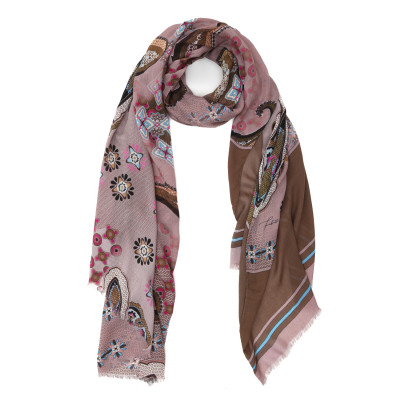 VFS1025-5 Шарф жен. 18% шерсть, 82% модал  70x180 FABRETTI