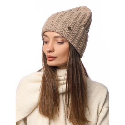 DLIF37-12 Fabretti Шапка женская 100% шерсть