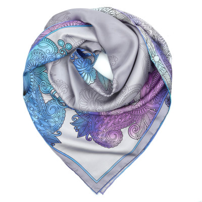 VFS0006-3 Платок жен. 100% шелк 90x90 FABRETTI