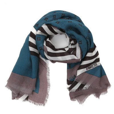 VFS1017-9 Платок жен. 18% шерсть, 82% модал  110x110 FABRETTI