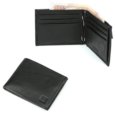 QMCLm03D-2 FABRETTI Зажим для купюр  муж. нат. кожа