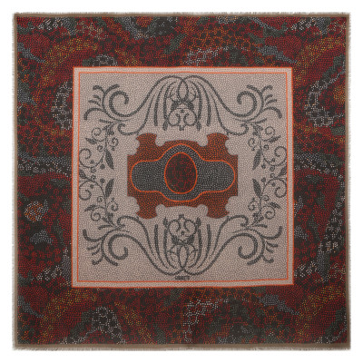 VFS1016-6 Платок жен. 18% шерсть, 82% модал  110x110 FABRETTI