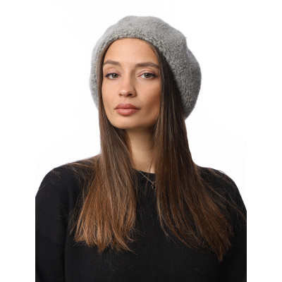 DX16-3 Fabretti Берет женский 50% шерсть 25% ангора 25% полиэстер