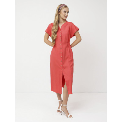 NCF81-90 FABRETTI Платье женское 70% лён 30% вискоза