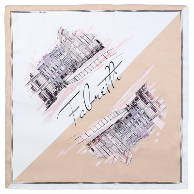 VFV7-13 Платок жен. 100% полиэстер 70x70 FABRETTI