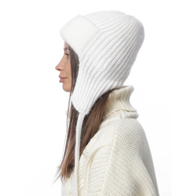 DW145-1f Fabretti Ушанка женская 35% ангора, 20% вискоза, 30% полиэстер, 15% полиамид